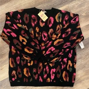 Animal print cheetah leopard sweater